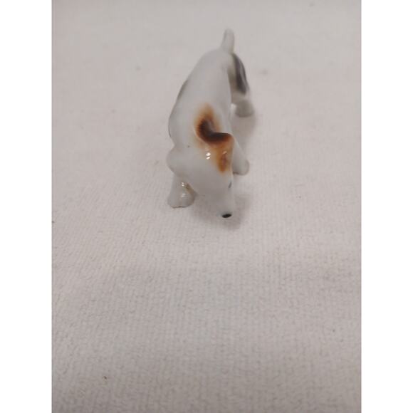 Vntg Beagle Hunting Hound Dog 3" Ceramic Figure Brown White Spots Japan Collect - Picture 8 of 15